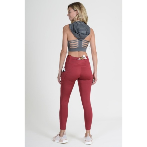 Women's High Waist Tech Pocket Workout Leggings BR - Picture 6 of 8